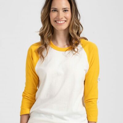 Unisex Fine Jersey Raglan T-Shirt. Thumbnail