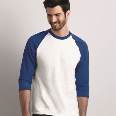 Heavy Cotton™ Raglan Three-Quarter Sleeve T-Shirt. Thumbnail