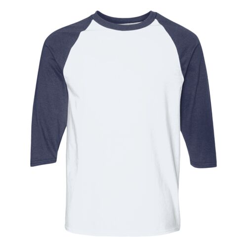 Heavy Cotton™ Raglan Three-Quarter Sleeve T-Shirt. Thumbnail
