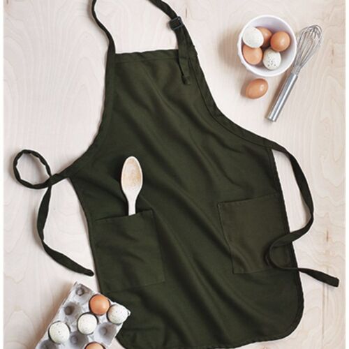 Q-Tees Full-Length Apron with Pockets Q4350