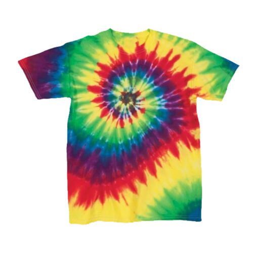 Youth Multi-Color Spiral Tie-Dyed T-Shirt. Thumbnail