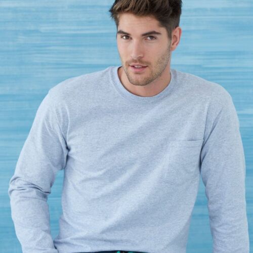 Ultra Cotton® Long Sleeve Pocket T-Shirt. Thumbnail