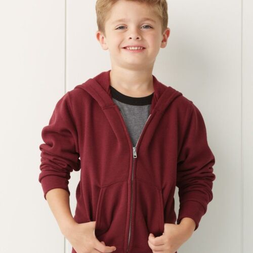 Jerzees NuBlend® Youth Full-Zip Hooded Sweatshirt. 993BR