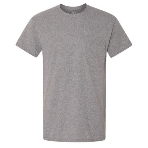 Heavy Cotton T-Shirt with a Pocket - Embroidered Thumbnail