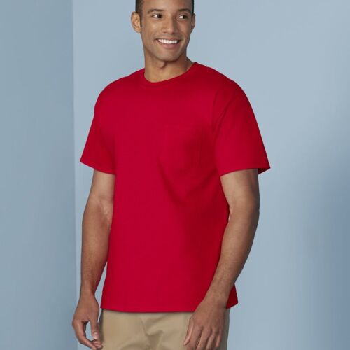 Gildan Heavy Cotton T-Shirt with a Pocket - Embroidered 5300
