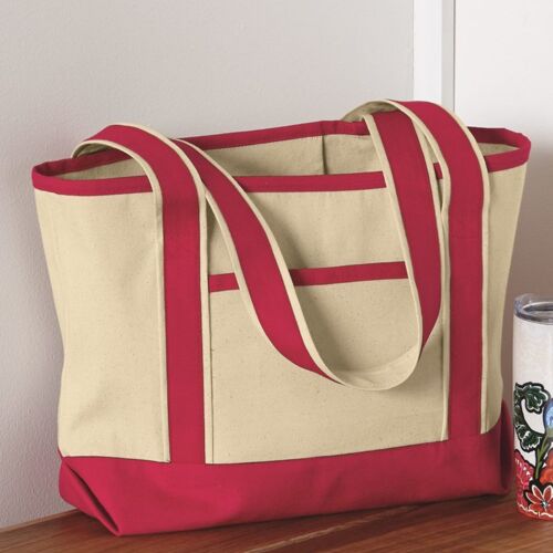 Q-Tees 20L Small Canvas Deluxe Tote Q125800