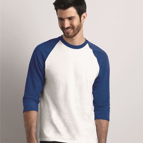 Heavy Cotton Three-Quarter Raglan Sleeve Baseball T-Shirt. Thumbnail