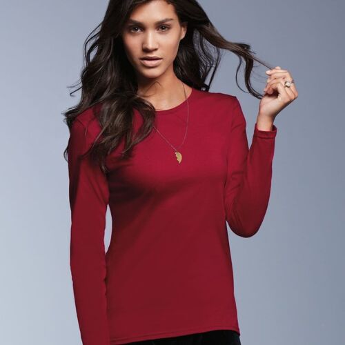 Women's Lightweight Ringspun Long Sleeve Tee. Thumbnail
