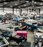 Professional screen printing department