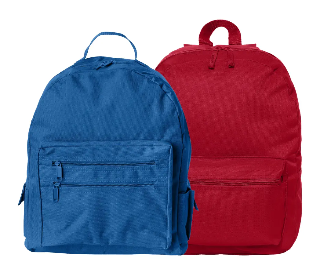 Blue and red color Backpacks