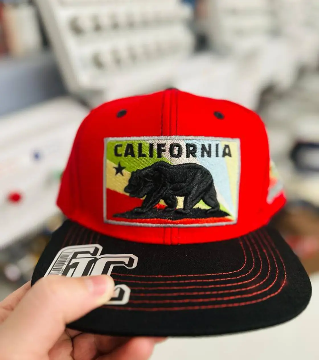 Red hat with California embroidery