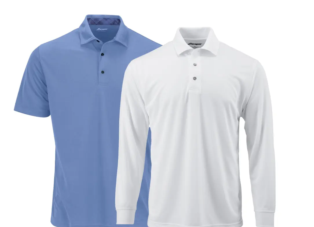 Blue and white color polo shirts