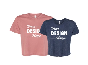 Green, blue and pink color women's t-shirts
