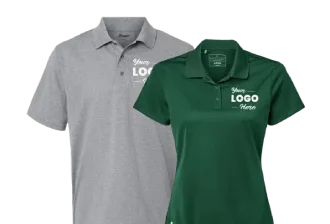 Classic cotton polo shirts available in various colors