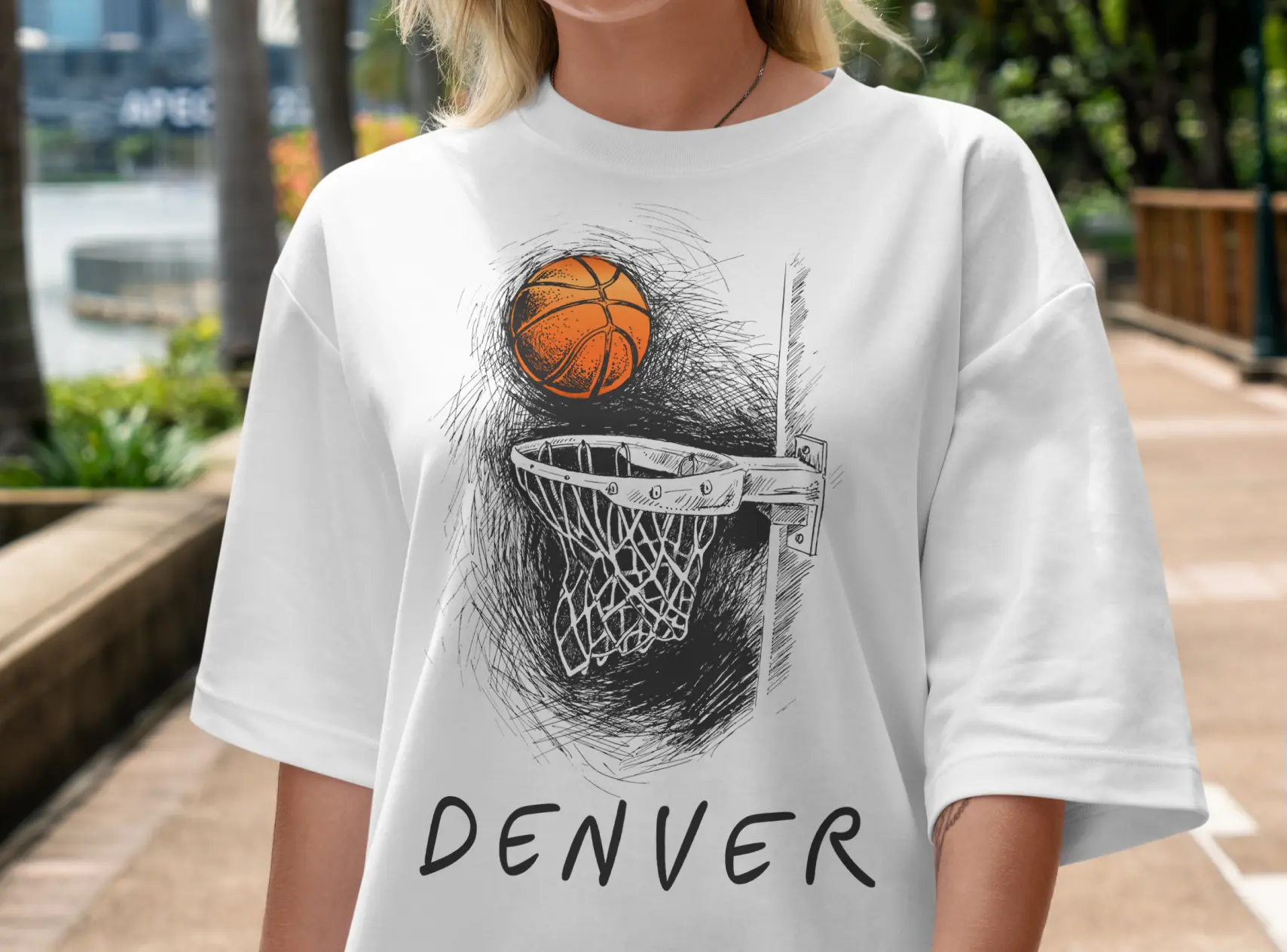 Tshirt with Denver print 
