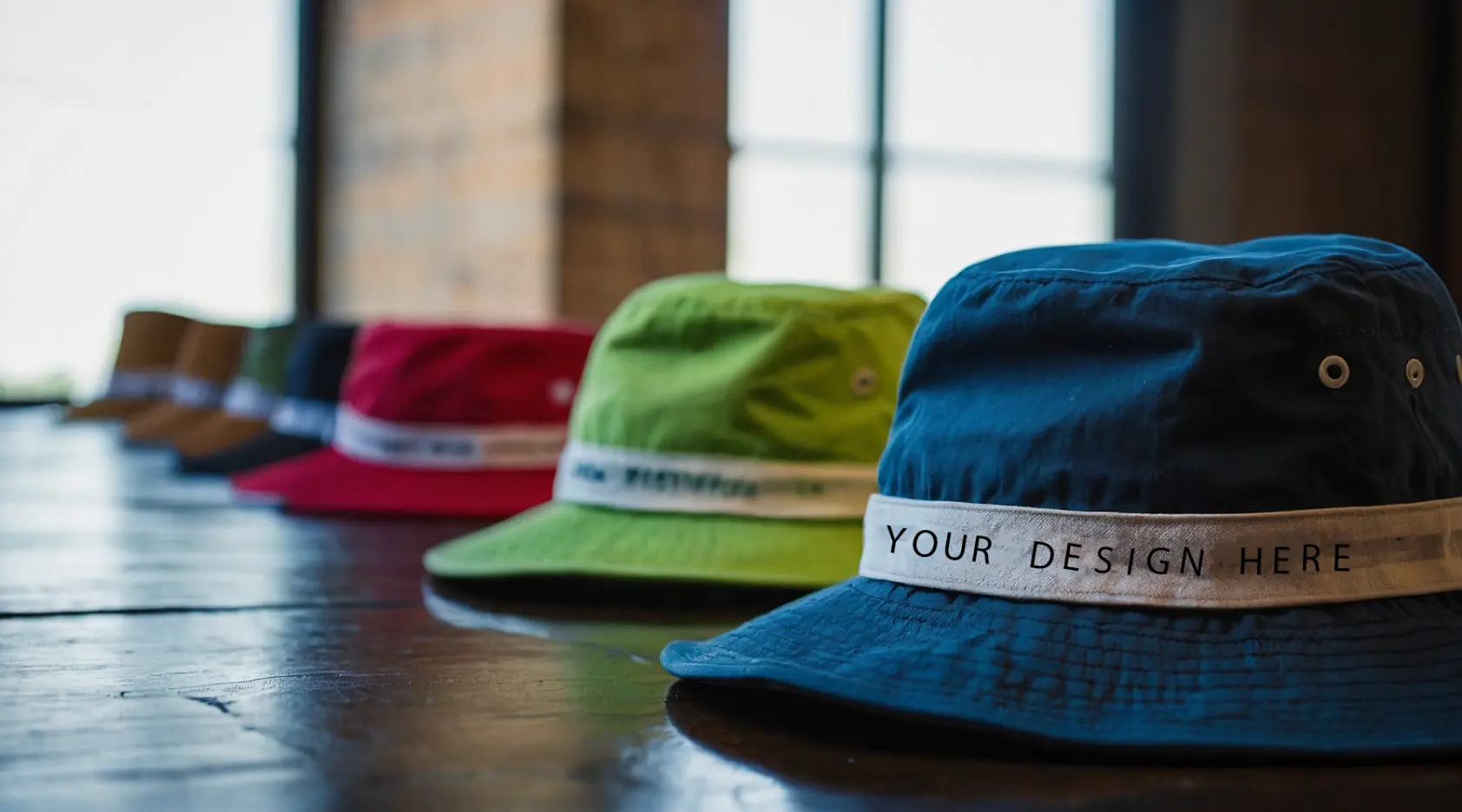 Colorful bucket hats