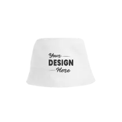 White sun bucket hat