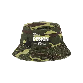 Green-blue bucket hat