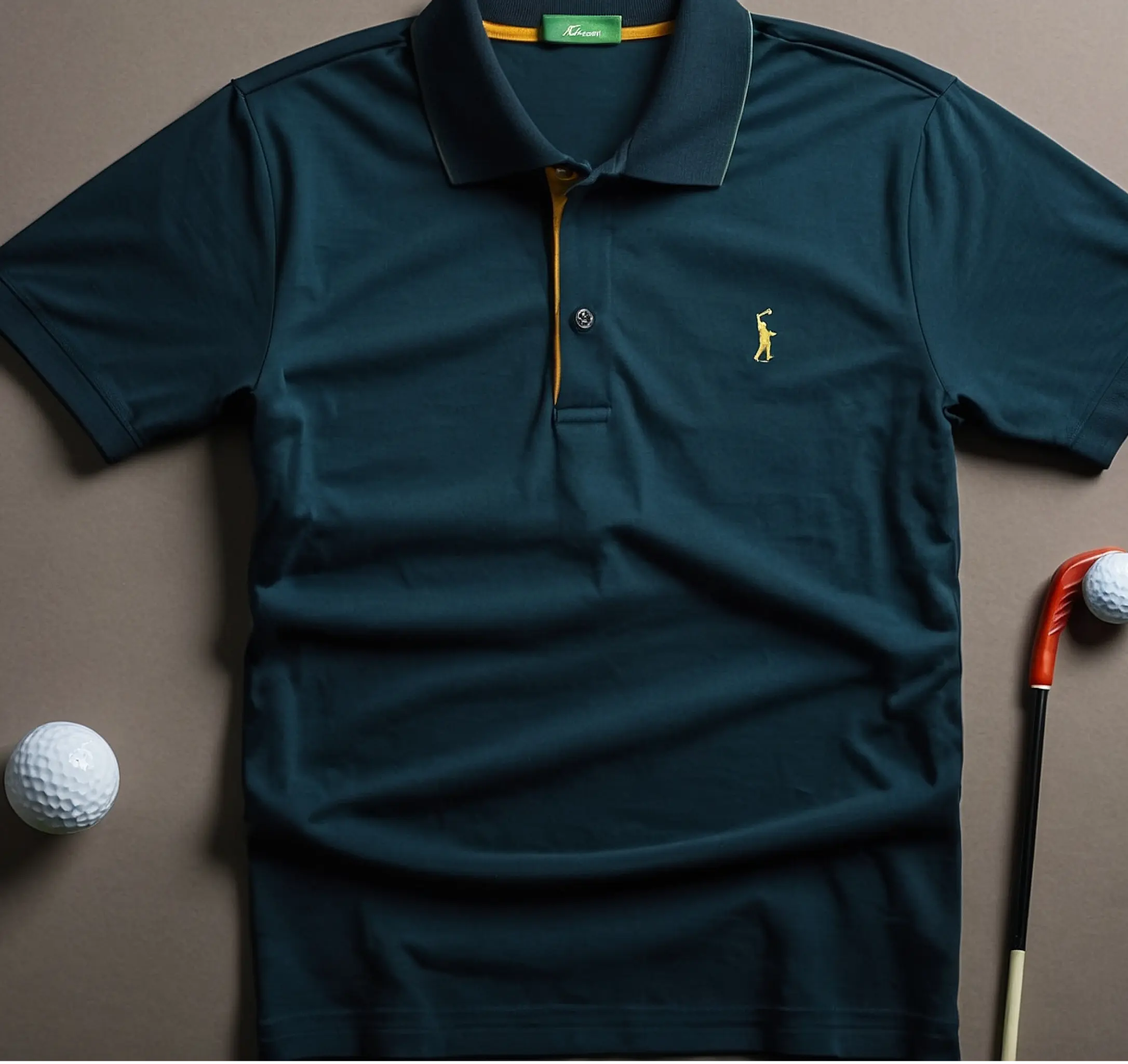 Green golf polo shirt