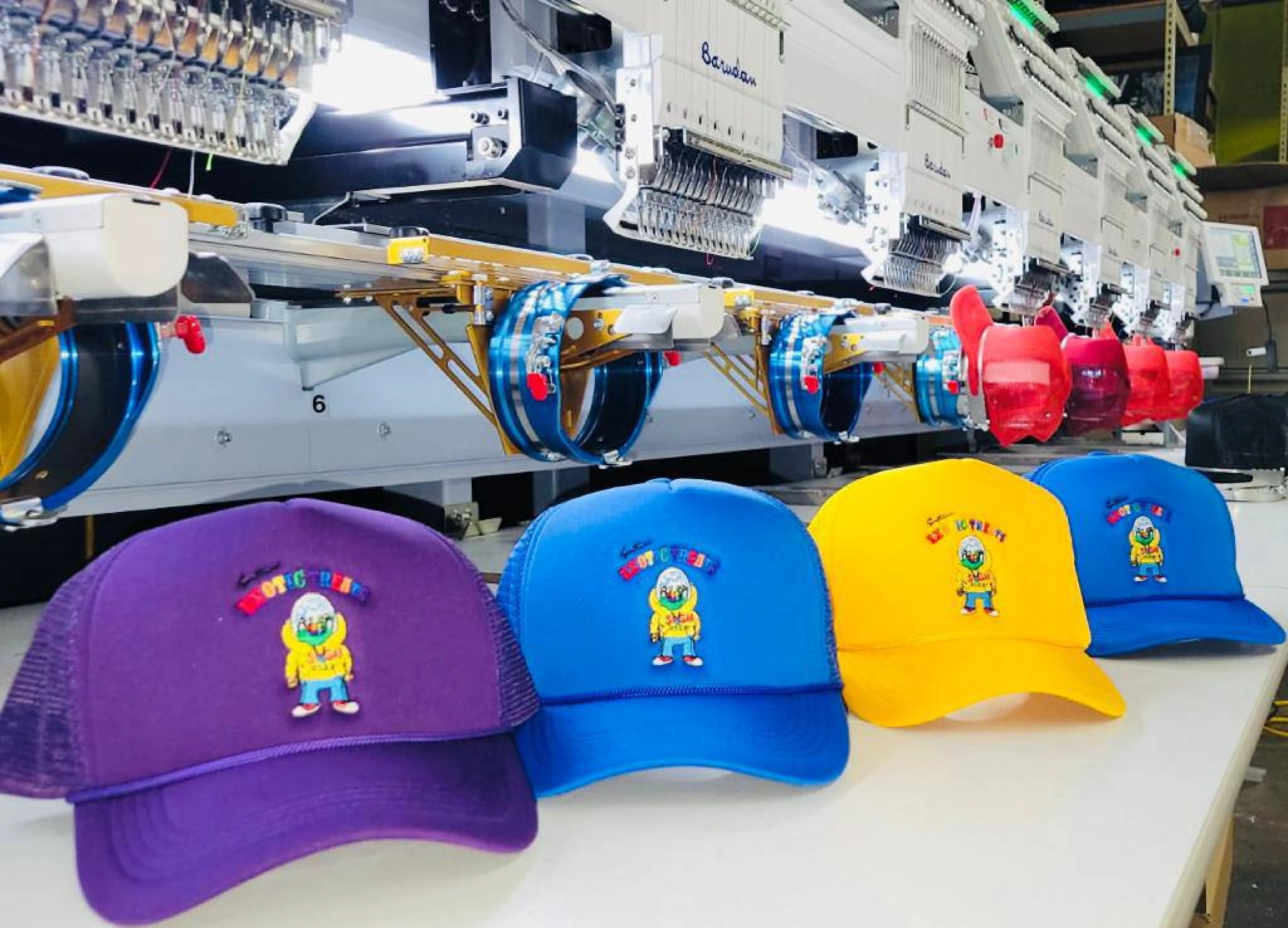Colorful caps