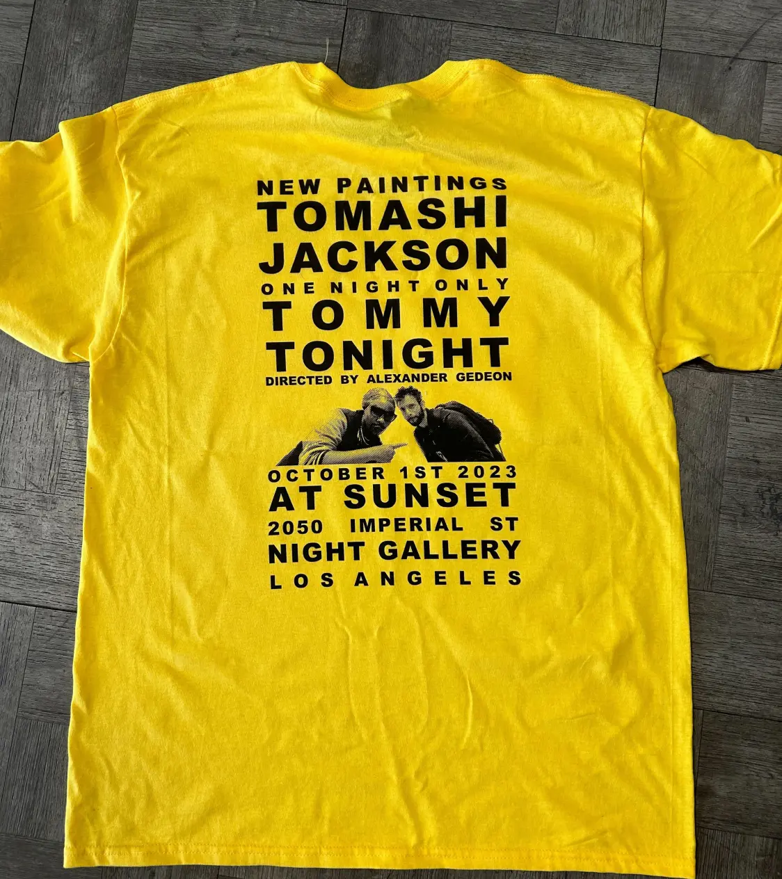 yellow tshirt with names