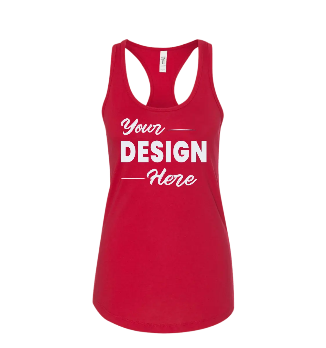 Red color women's tank top