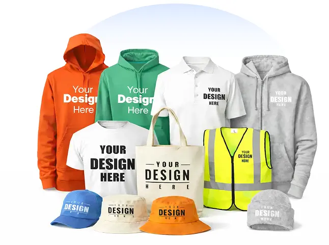 Custom hoodie, t-shirt, tote bag and hat