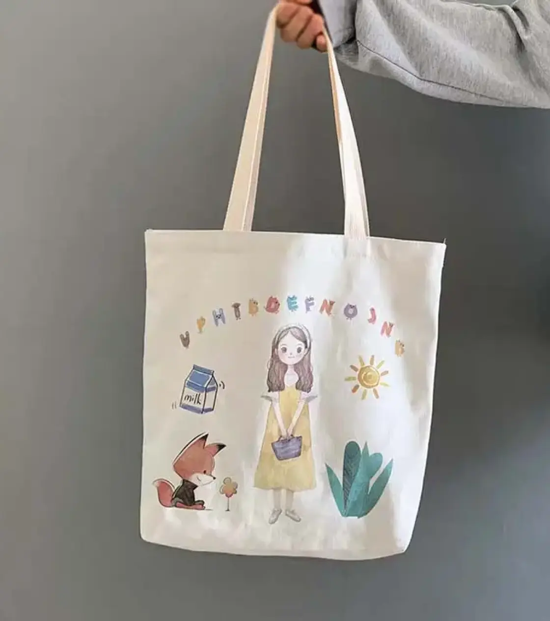 Custom tote bag with print