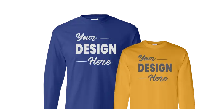Blue and orange long sleeves