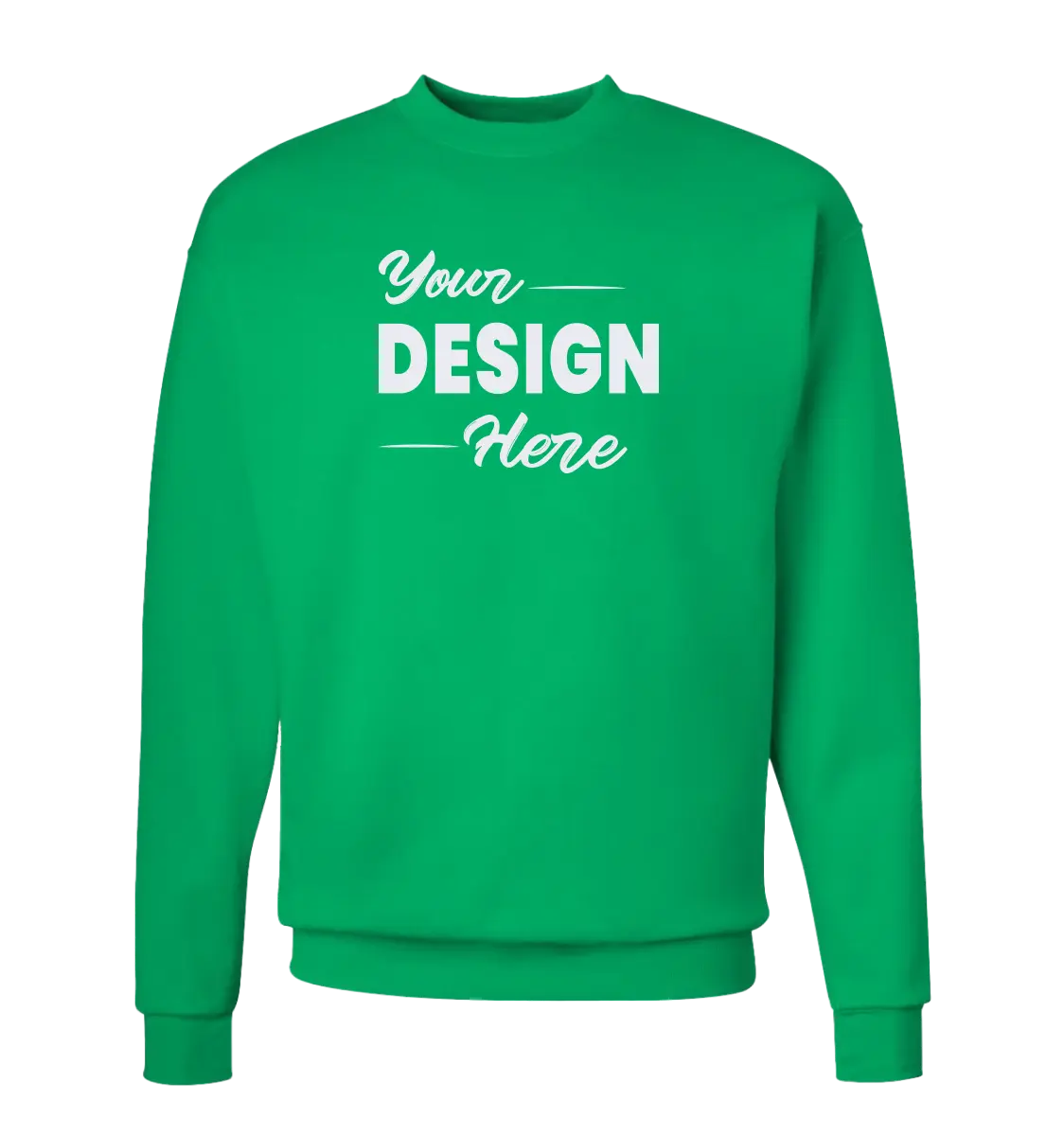 Green color man's crewneck